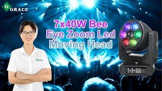 Grace Stage Lighting 7x40W Bee Eye Moving Head (GL-B740) | LED moving head