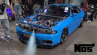 Tuner Cars Revving at a Car Show! Jesko, Capristo Aventador, BRABUS G63, RX7 Rotary, 650HP Skyline