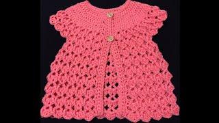 Chaleco tejido a crochet o ganchillo para niñas 1 a 8 años paso a paso, Bolero, Crochet for Baby