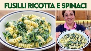 FUSILLI RICOTTA AND SPINACH Easy Recipe - Homemade by Benedetta