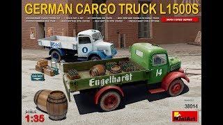 Miniart #38014 L1500S German Cargo Truck Unboxing & Review