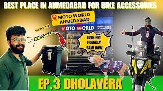 Best Place In Ahmedabad for Bike Accessories | Moto World Ahmedabad | Ep.3 Dholavera | #travelrush