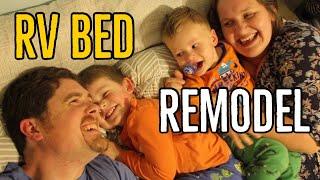 RV Bed Remodel: Queen to King Size | Fixing RV Water Pump | Replacing Water Damaged Flooring in RV