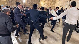 Second Hakafot after the Simchat Torah holiday at the Western Wall in Jerusalem, Israel 2024