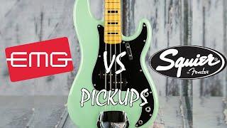 SQUIER PRECISION BASS - Stock VS EMG P Pickups