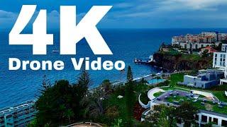 4K Drone Video - Relaxing music with Beautiful place Funchal ,Madeira, 