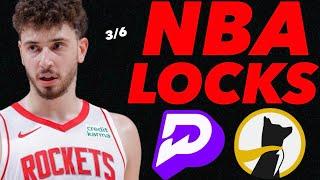 PRIZEPICKS NBA THURSDAY 3/6/25 - FREE PICKS!!!  (10-2 RUN!!!) - BEST PLAYER PROPS - NBA TODAY