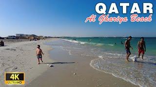 QATAR, Al Ghariya Beach Walk 2022 - 4K UHD 60FPS #asmr #beach