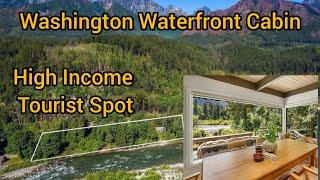 Washington Waterfront Cabin For Sale,3.6acres,$850k, Riverfront Cabin+Passive Rental Spot In Seattle