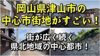 【10万人都市】岡山県津山市の中心市街地がすごい！！【旅行・観光・街歩き】