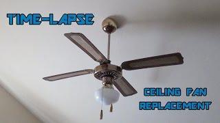 Time-Lapse: Replacing a Ceiling Fan