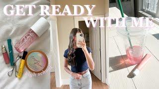 GET READY WITH ME *high school* | makeup, hair, skincare