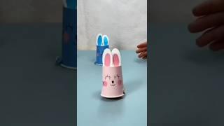 Running bunny from disposable glass