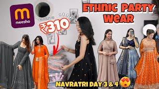 Meesho Huge Festive Wear Haul| Starting at ₹310 only |Navratri Day 3 & 4 #meeshohaul #ethnicwear