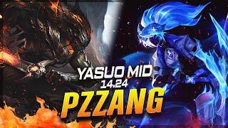 PZ ZZANG - Yasuo vs Akali MID Patch 14.24 - Grandmaster Yasuo Gameplay