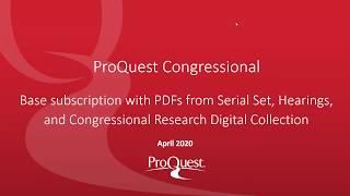 ProQuest Congressional Overview