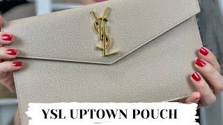 STAPLE PIECE IN LUXURY COLLECTION  SAINT LAURENT (YSL) UPTOWN POUCH REVIEW