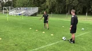 Back garden training drill 2 - how to practise dribbling skills at home