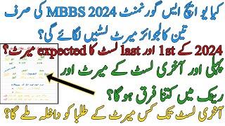 UHS GOVT MBBS 2024 TOTAL COLLEGEWISE LISTS | 1ST AND LAST LIST EXPECTED MERIT AND RANK DIFFERENCE