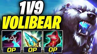 BU BUILD HALA NERFLENMEDİ!!! TEK BAŞINA OYUN KAZANAN 1V9 VOLIBEAR!