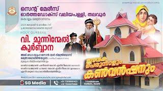 Perunnal Qurbana | St. Mary's Orthodox Valiyapally, Thalavoor | 15-01-2025 | SG Media