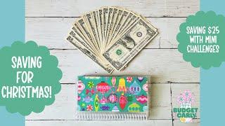 Saving for Christmas! Saving $25 Each week with Mini Challenges | #cashstuffing #financialfreedom 