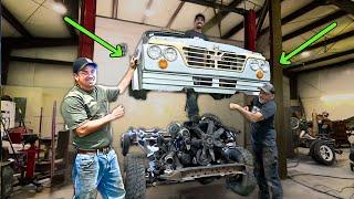 64 SWEPTLINE DODGE gets cab swapped onto the 12 VALVE CUMMINS FRAME!!