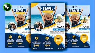 Let’s Travel The World : Travel Flyer Design Tutorial