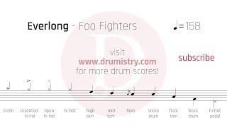 Foo Fighters - Everlong Drum Score