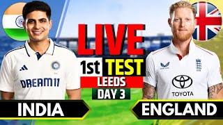 India vs England, 1st Test, Day 3 | Live Cricket Match Today | IND vs ENG Live | ENG 1st Innings BAT