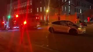 Tesla crash in front of WIS News 10 studios