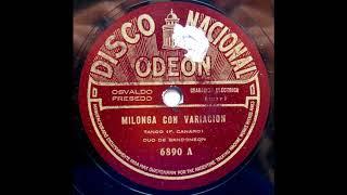 Milonga con variación - Osvaldo Fresedo a dúo con Alberto Rodriguez (17-12-1927)