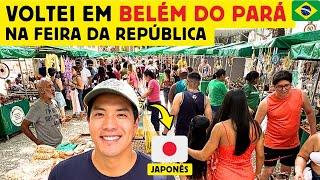 Um japonês volta em Belém do Pará. Na feira da República.