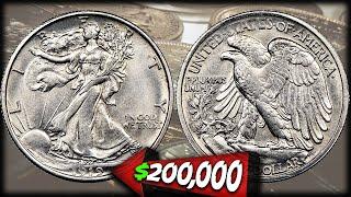 TOP 10 WALKING LIBERTY HALF DOLLARS WORTH MONEY - VALUABLE US COINS!!