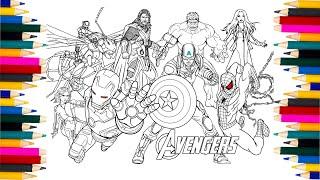 Avengers Coloring Pages - How to Draw Avengers Characters - The Spider-Verse - Spider-man Coloring