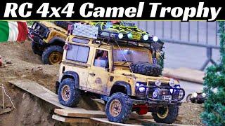 Camel Trophy Off-Road Adventure - RC 4x4 Scaler Land Rover Defender D90/D110 - Model Expo Italy 2021