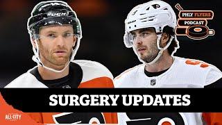 Jamie Drysdale & Sean Couturier back on ice after offseason surgeries | PHLY Flyers Podcast