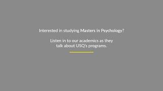 Psychology Masters at USQ