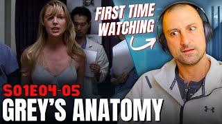 GEORGE is my favorite in ** GREYS ANATOMY ** already! | FIRST WATCH | S01E4 & E5