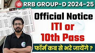 Big Update: RRB Group D Vacancy 2024 -25 Official Notice जारी I पूरी जानकारी इस विडियो में  