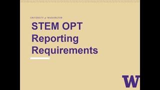 STEM OPT Reporting Requirements