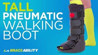 BraceAbility Tall Pneumatic Walking Boot | Air Cam Boot Application