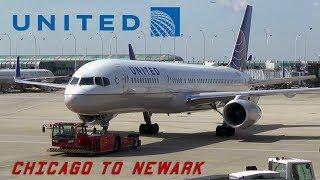 TRIP REPORT | United Airlines Boeing 757-200 | Chicago to Newark | Economy Class (HD)