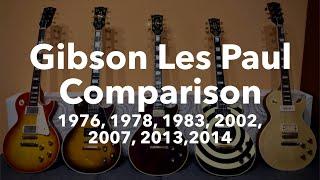 7 different Gibson Les Paul, 1976,1978,1983,2002,2007,2013,2014