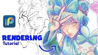 RENDERING TUTORIAL || IBISPAINT - FREE VER