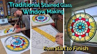 Stained Glass Circular Window Making