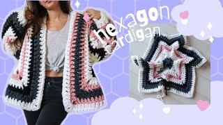 Super Chunky Hexagon Cardigan \\ Free Crochet Pattern! 