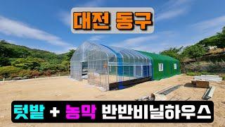 텃밭 + 농막 반반비닐하우스시공 (대전 동구) warehouse + farmer's hutvinyl house