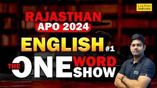 Rajasthan APO Exam 2024 | The One Word Show | English for Rajasthan APO Exam 2024 | By Surya Sir