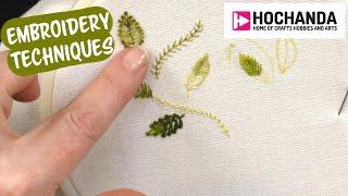 Embroidery Techniques - How to Create Leaves with Rossella Cottrell at Hochanda!